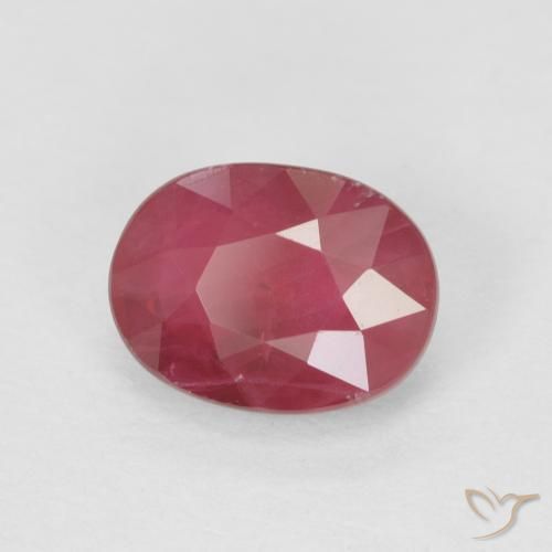 1.10 ct Red Ruby Stone, Natural Ruby in Oval Facet Shape for Sale