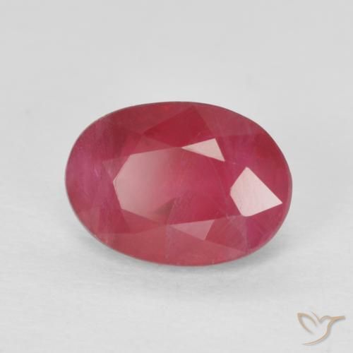 1.17 ct Red Ruby Stone, Natural Ruby in Oval Facet Shape for Sale