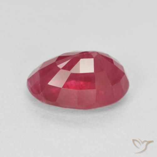 Ruby Gemstone in 7 x 5 mm (calibrated) Size for Sale, Ruby Stone in Medium Red Color