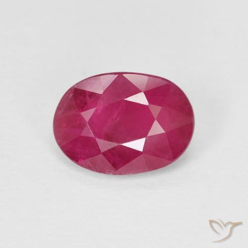 1.02ct Natural Medium Dark-Red Ruby, Oval, VS-SI