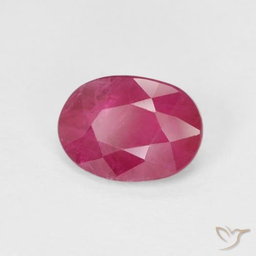 1.02 ct Red Ruby Stone, Natural Ruby in Oval Facet Shape for Sale