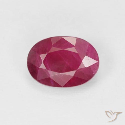 1.16 ct Oval Cut Ruby, 7.1 x 5.1 mm From Myanmar, Photo A