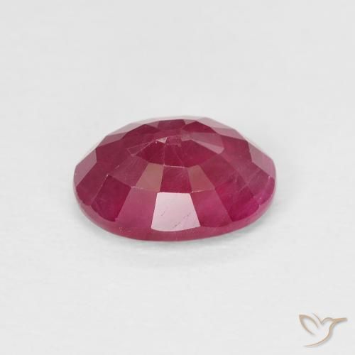 Ruby Gemstone in 7 x 5 mm (calibrated) Size for Sale, Ruby Stone in Deep Reddish Pink Color