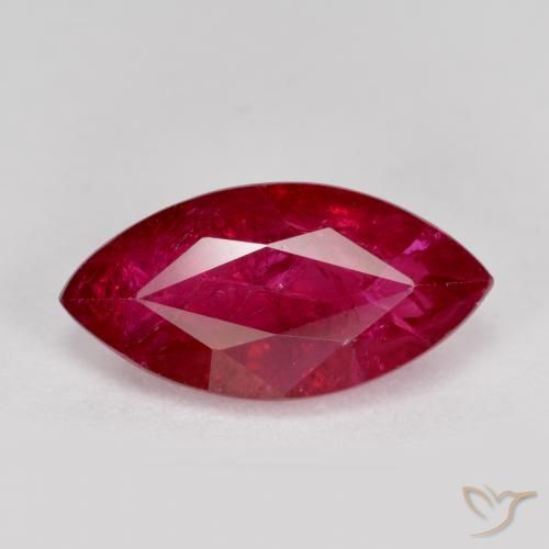 1.82 ct Marquise Cut Ruby, 10.5 x 5.3 mm From Myanmar, Photo A