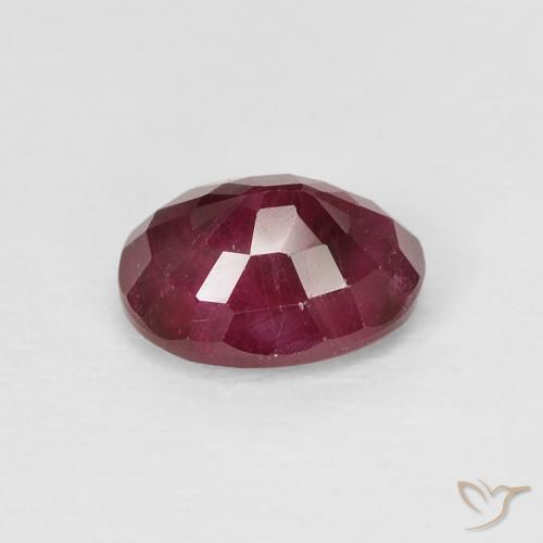 Ruby Gemstone in 7 x 5 mm (calibrated) Size for Sale, Ruby Stone in Deep Reddish Pink Color
