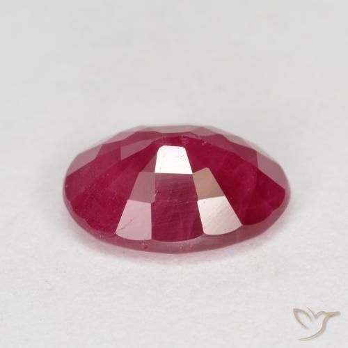 Ruby Gemstone in 7 x 5 mm (calibrated) Size for Sale, Ruby Stone in Light Red Color