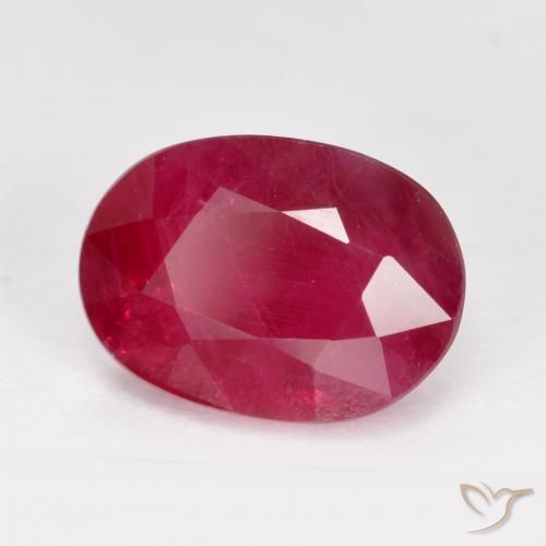 1.40 ct Red Ruby Stone, Natural Ruby in Oval Facet Shape for Sale