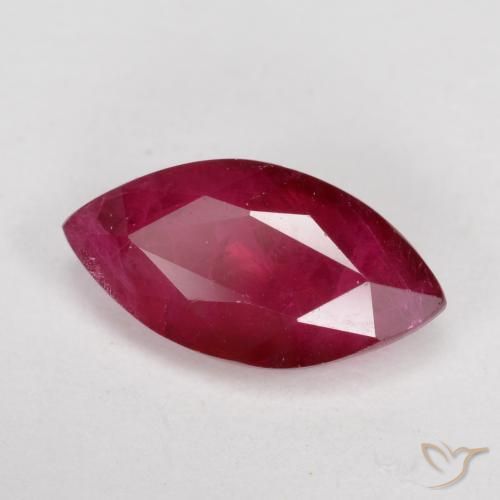 1.08 ct Red Ruby Stone, Natural Ruby in Marquise Facet Shape for Sale