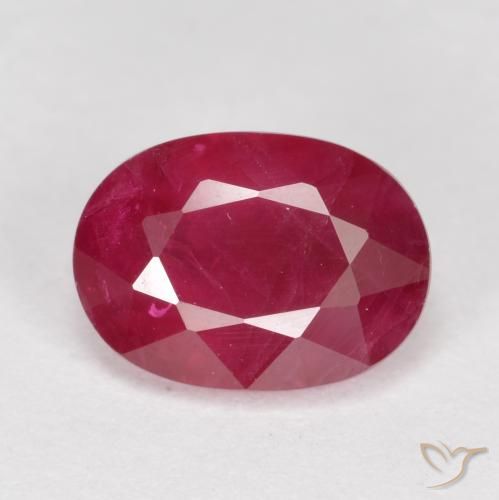 1.23 ct Oval Cut Ruby, 7.1 x 5.2 mm From Myanmar, Photo A