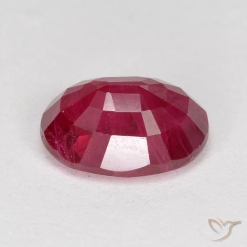 Ruby Gemstone in 7 x 5 mm (calibrated) Size for Sale, Ruby Stone in Jam Red Color