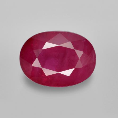 Reddish Pink Ruby Gem - 1.4ct Oval Facet (ID: 567375)