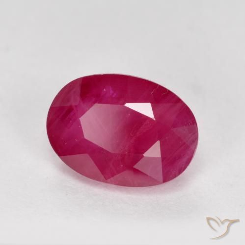 1.31 ct Red Ruby Stone, Natural Ruby in Oval Facet Shape for Sale