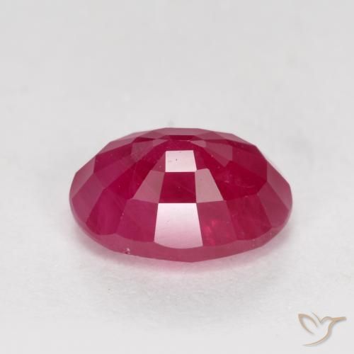 Ruby Gemstone in 7 x 5 mm (calibrated) Size for Sale, Ruby Stone in Medium Red Color