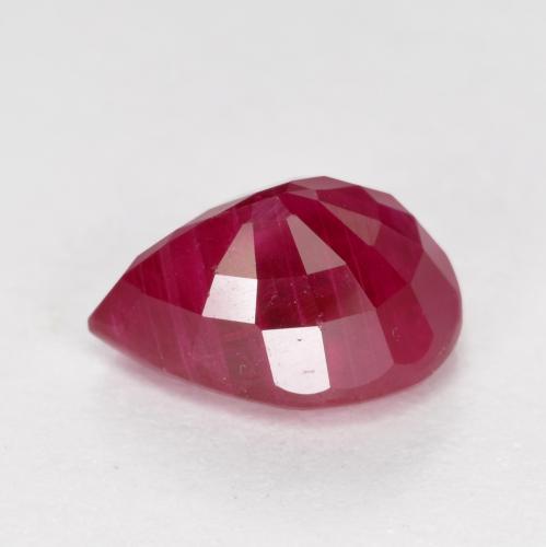 Ruby Gemstone in 7 x 5 mm (calibrated) Size for Sale, Ruby Stone in Medium Red Color