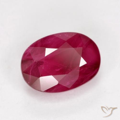 1.11 ct Red Ruby Stone, Natural Ruby in Oval Facet Shape for Sale