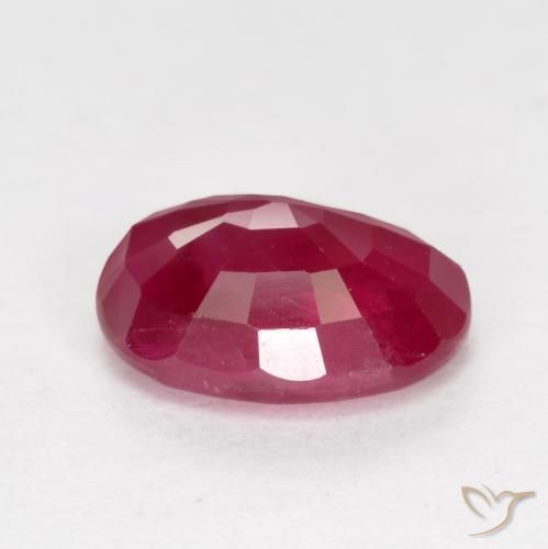 Ruby Gemstone in 7 x 5 mm (calibrated) Size for Sale, Ruby Stone in Deep Crimson Color