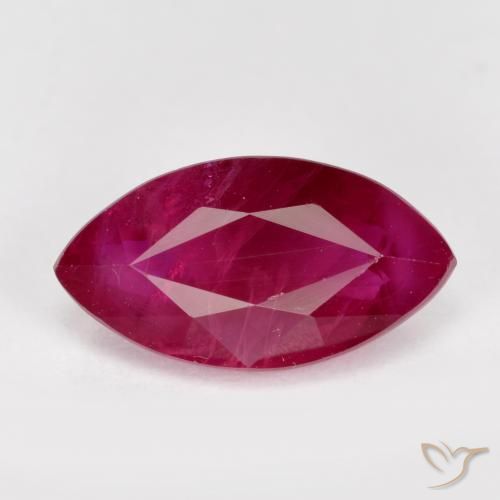 1.66 ct Marquise Cut Ruby, 9.4 x 5.1 mm From Myanmar, Photo A