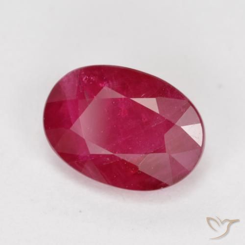 1.07 ct Red Ruby Stone, Natural Ruby in Oval Facet Shape for Sale