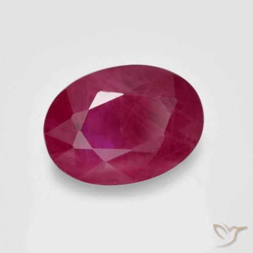 1.33 ct Red Ruby Stone, Natural Ruby in Oval Facet Shape for Sale