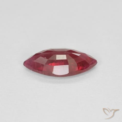 Ruby Gemstone in 9.6 x 4.6 mm Size for Sale, Ruby Stone in Deep Red Color