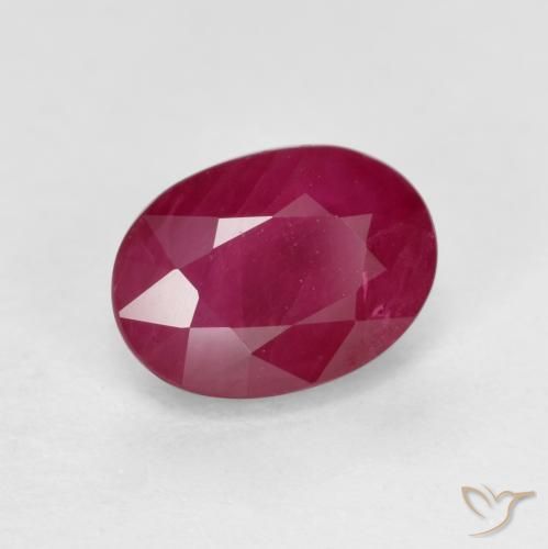 1.21 ct Red Ruby Stone, Natural Ruby in Oval Facet Shape for Sale