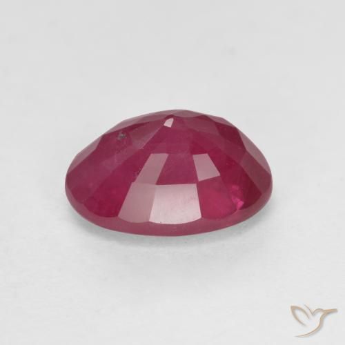 Ruby Gemstone in 7 x 5 mm (calibrated) Size for Sale, Ruby Stone in Pinkish Red Color