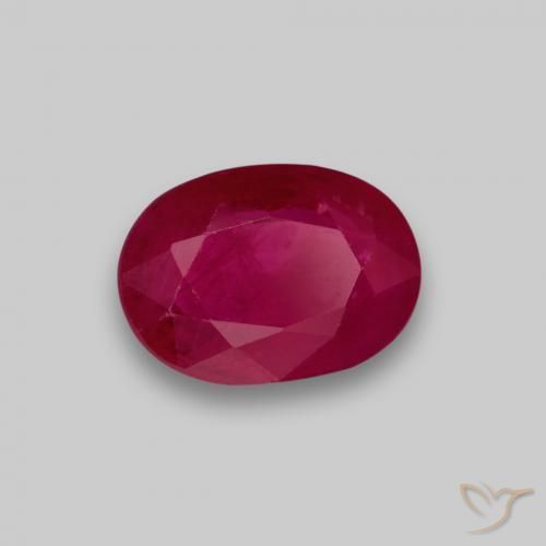 1.07 ct Oval Cut Ruby, 7 x 5.1 mm From Myanmar, Photo A