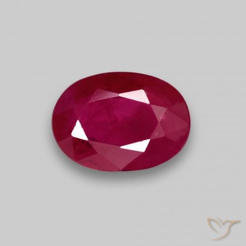 1.07 ct Red Ruby Stone, Natural Ruby in Oval Facet Shape for Sale