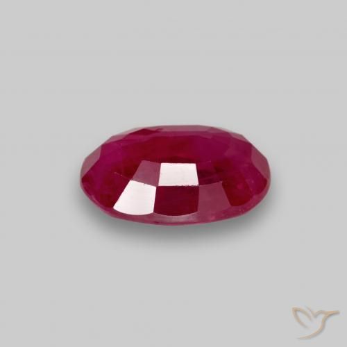 Ruby Gemstone in 7 x 5 mm (calibrated) Size for Sale, Ruby Stone in Medium Red Color