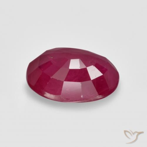 Ruby Gemstone in 7 x 5 mm (calibrated) Size for Sale, Ruby Stone in Deep Crimson Color