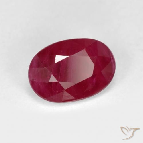 1.03 ct Red Ruby Stone, Natural Ruby in Oval Facet Shape for Sale