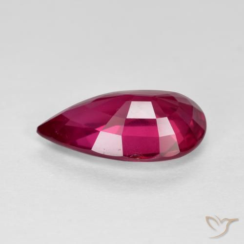Ruby Gemstone in 10.9 x 6.7 mm Size for Sale, Ruby Stone in Raspberry Red Color