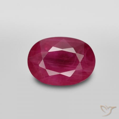 1.38ct Natural Medium-Dark Red Ruby, Oval, VS-SI