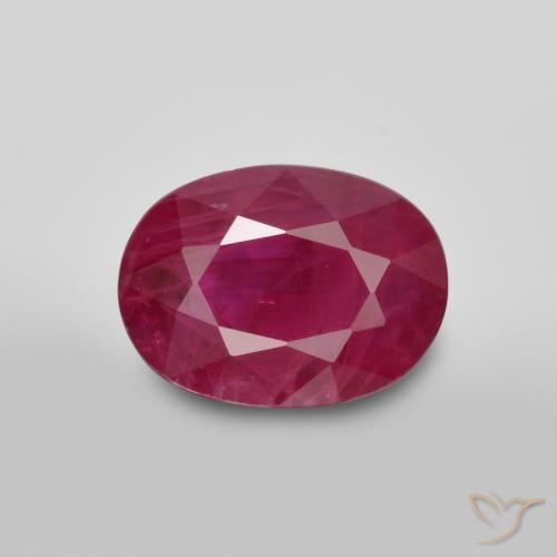 1.15ct Natural Pinkish Red Ruby, Oval, SI