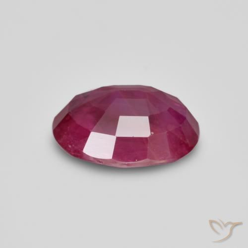 Ruby Gemstone in 7.2 x 5.3 mm Size for Sale, Ruby Stone in Pinkish Red Color