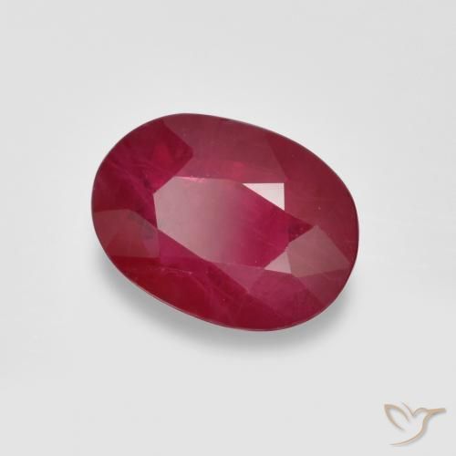1.06 ct Red Ruby Stone, Natural Ruby in Oval Facet Shape for Sale
