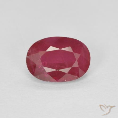 1.04ct Natural Deep Red Ruby, Oval, SI