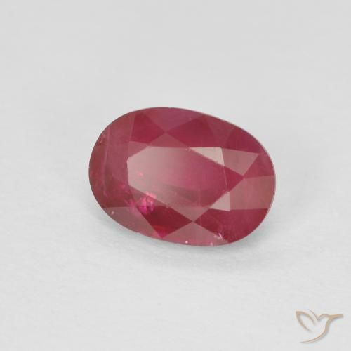 1.04 ct Red Ruby Stone, Natural Ruby in Oval Facet Shape for Sale