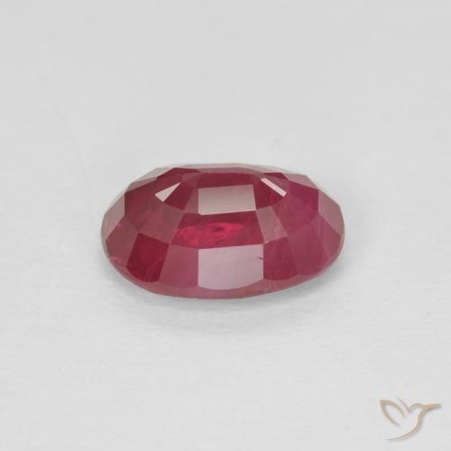 Ruby Gemstone in 7 x 5 mm (calibrated) Size for Sale, Ruby Stone in Deep Red Color