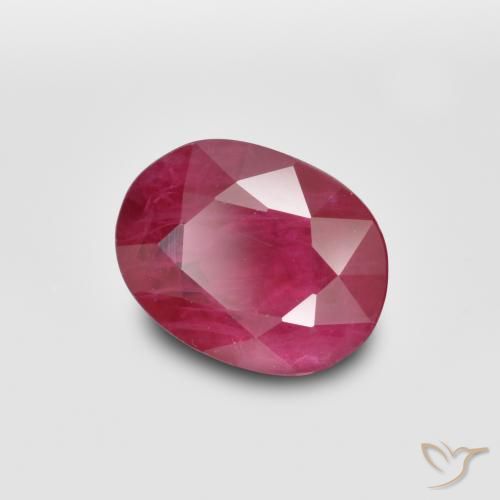 1.22 ct Red Ruby Stone, Natural Ruby in Oval Facet Shape for Sale