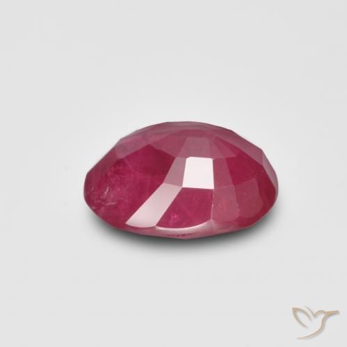 Ruby Gemstone in 7 x 5.4 mm Size for Sale, Ruby Stone in Deep Red Color