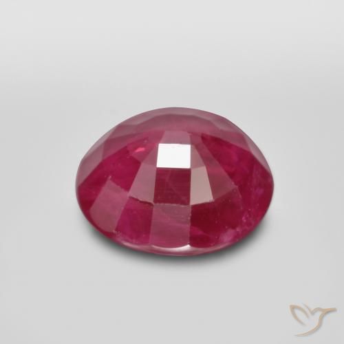 Ruby Gemstone in 6.6 x 5.8 mm Size for Sale, Ruby Stone in Blood Red Color