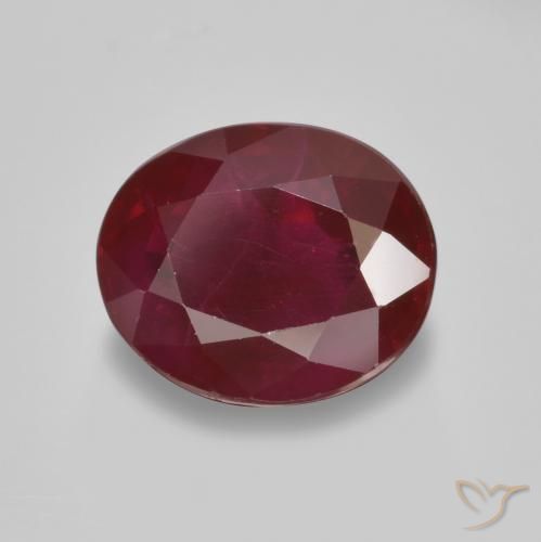 1.07 ct Red Ruby Stone, Natural Ruby in Oval Facet Shape for Sale