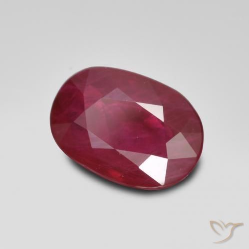 1.03 ct Red Ruby Stone, Natural Ruby in Oval Facet Shape for Sale