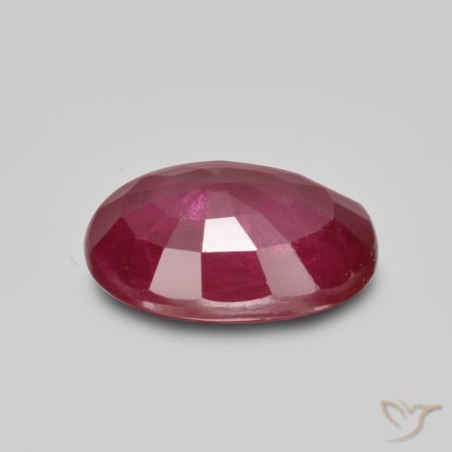 Ruby Gemstone in 7 x 5 mm (calibrated) Size for Sale, Ruby Stone in Dark Red Color