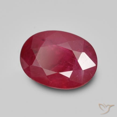 1.12 ct Red Ruby Stone, Natural Ruby in Oval Facet Shape for Sale