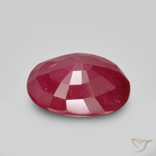 Ruby Gemstone in 7 x 5 mm (calibrated) Size for Sale, Ruby Stone in Jam Red Color