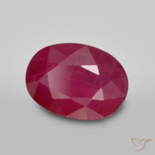 1.08 ct Red Ruby Stone, Natural Ruby in Oval Facet Shape for Sale