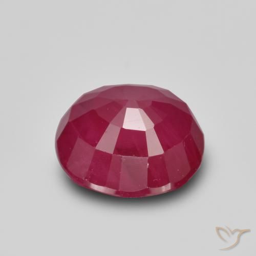 Ruby Gemstone in 6.4 x 5.6 mm Size for Sale, Ruby Stone in Medium Red Color