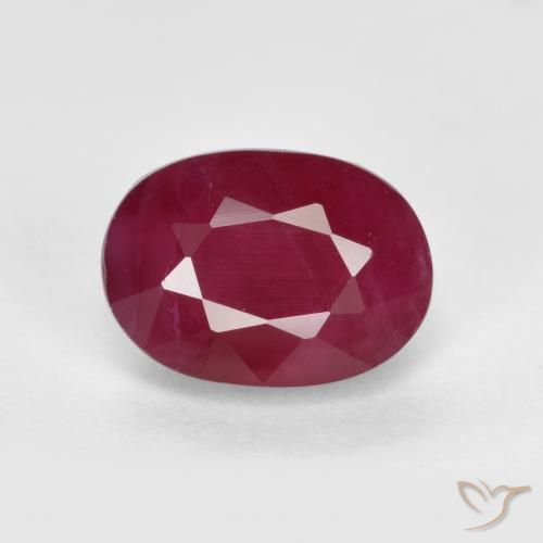 1.33ct Natural Medium Red Ruby, Oval, VS-SI